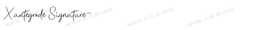 Xantegrode Signature字体转换